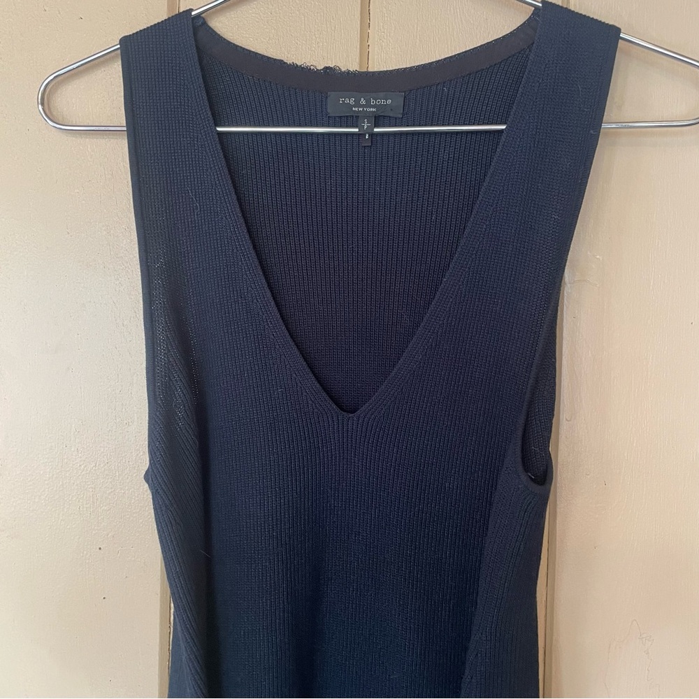 Rag & Bone Michelle Navy Jumper Knit Sweater Dress - Picture 4 of 10